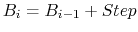 $B_i = B_{i-1}+Step$