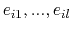 $e_{i1},...,e_{il}$